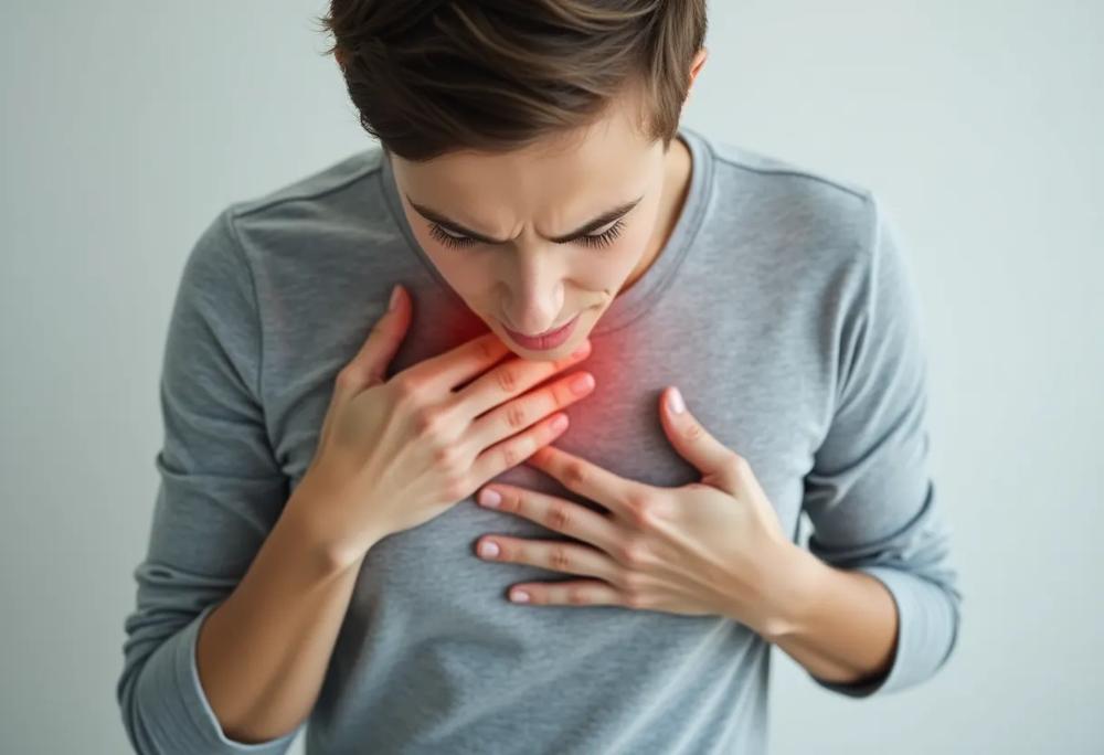 Coughing person